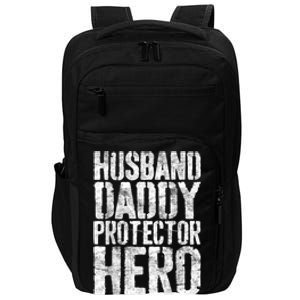 Men Husband Daddy Protector Hero Fathers Day Impact Tech Backpack