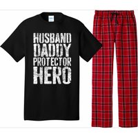 Men Husband Daddy Protector Hero Fathers Day Pajama Set