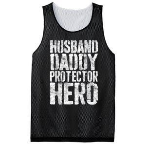 Men Husband Daddy Protector Hero Fathers Day Mesh Reversible Basketball Jersey Tank