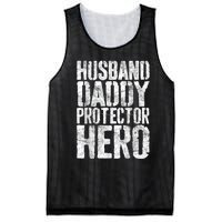 Men Husband Daddy Protector Hero Fathers Day Mesh Reversible Basketball Jersey Tank