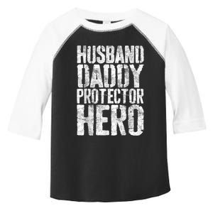 Men Husband Daddy Protector Hero Fathers Day Toddler Fine Jersey T-Shirt