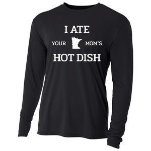 Moms Hot Dish Minnesota Novelty Joke Cooling Performance Long Sleeve Crew