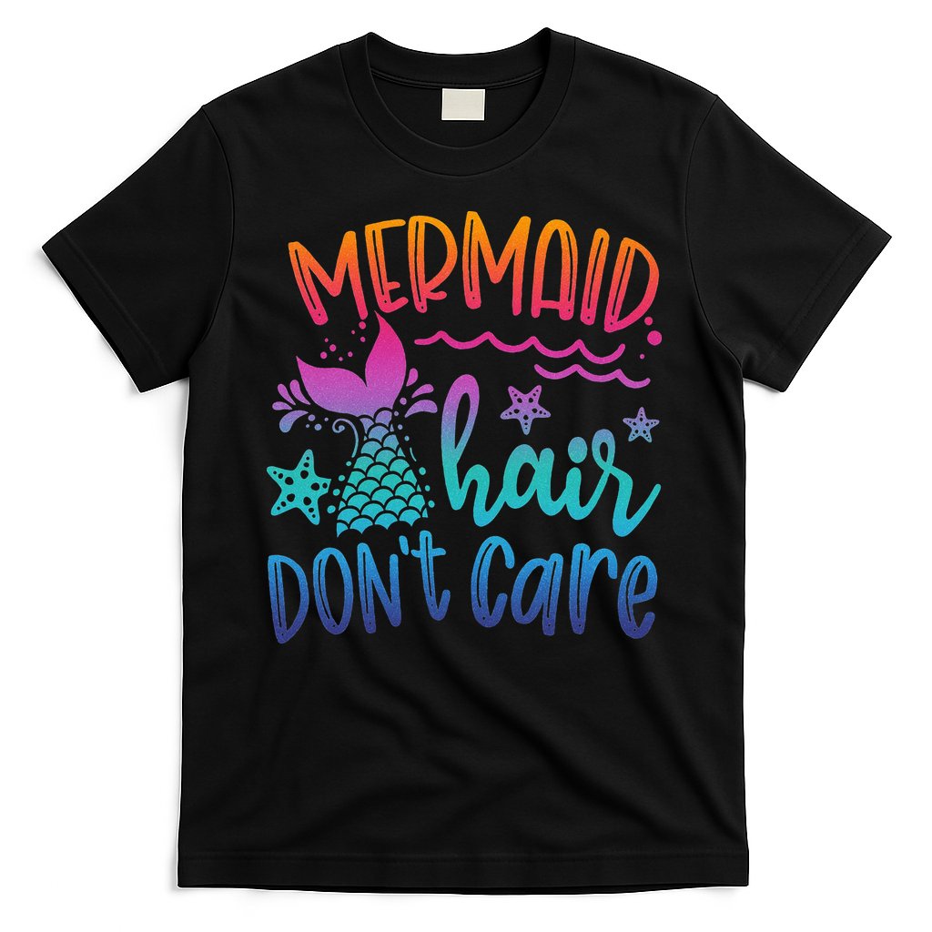 Mermaid Hair Don't Care Matching Outfit funny ocean T-Shirt