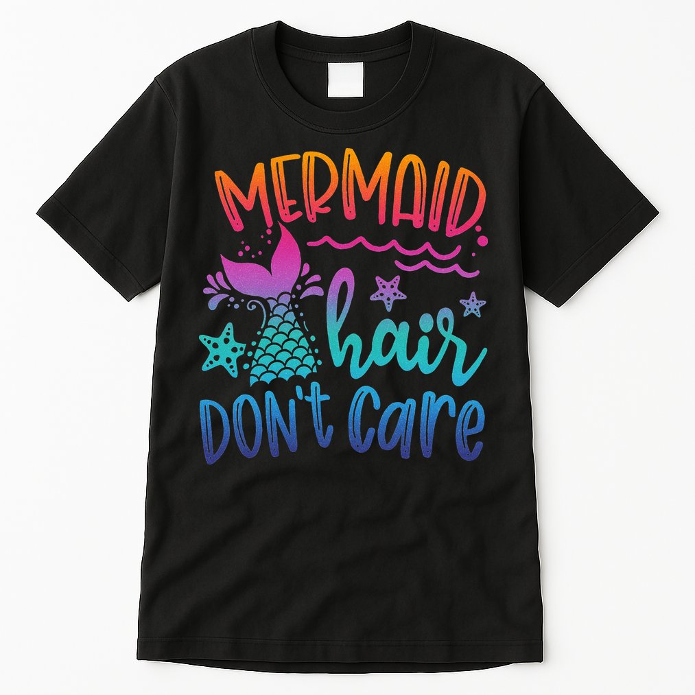 Mermaid Hair Don't Care Matching Outfit funny ocean Tall T-Shirt