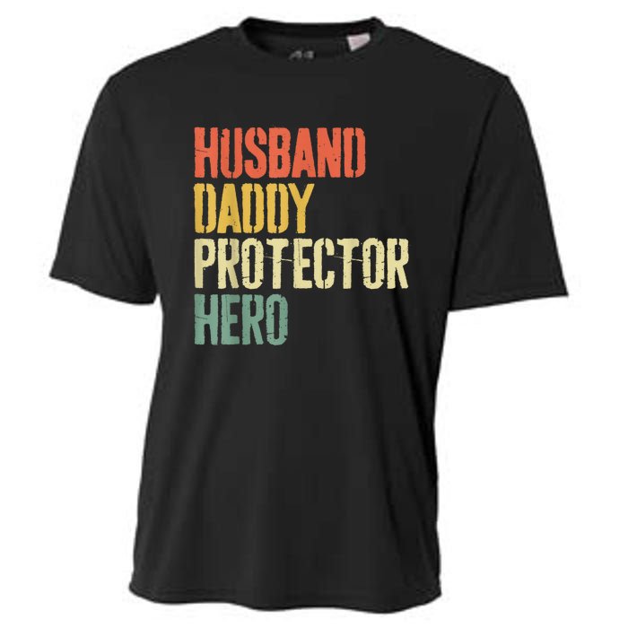 Men Husband Daddy Protector Hero Fathers Day Cooling Performance Crew T-Shirt