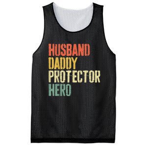 Men Husband Daddy Protector Hero Fathers Day Mesh Reversible Basketball Jersey Tank