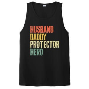 Men Husband Daddy Protector Hero Fathers Day PosiCharge Competitor Tank