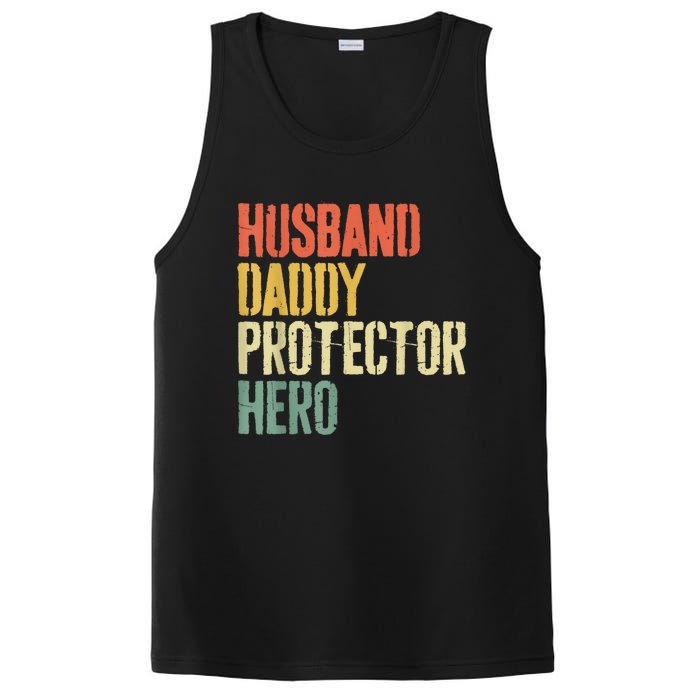 Men Husband Daddy Protector Hero Fathers Day PosiCharge Competitor Tank