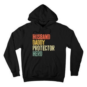 Men Husband Daddy Protector Hero Fathers Day Tall Hoodie