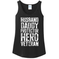 Men Husband Daddy Protector Hero Veteran Ladies Essential Tank