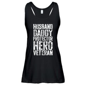 Men Husband Daddy Protector Hero Veteran Ladies Essential Flowy Tank