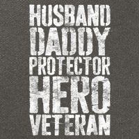 Men Husband Daddy Protector Hero Veteran Cotton Canvas Backpack