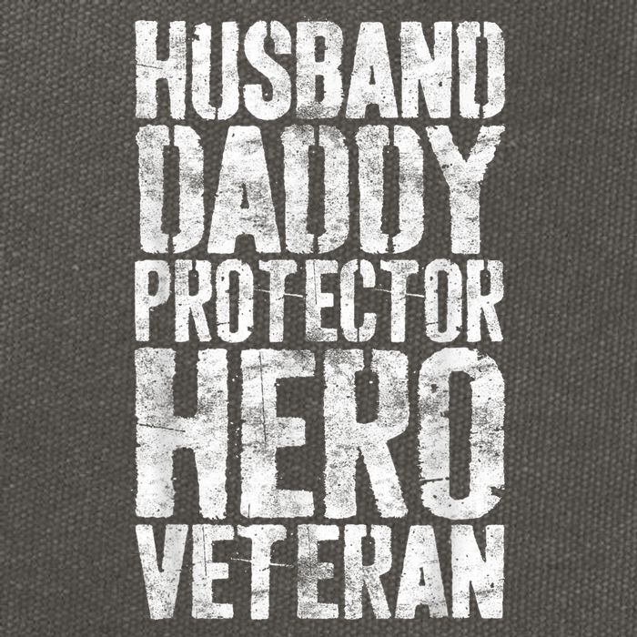 Men Husband Daddy Protector Hero Veteran Cotton Canvas Backpack