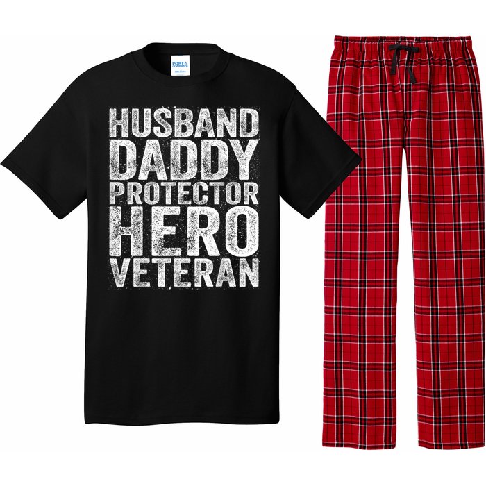 Men Husband Daddy Protector Hero Veteran Pajama Set