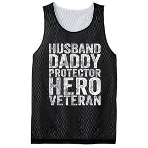 Men Husband Daddy Protector Hero Veteran Mesh Reversible Basketball Jersey Tank