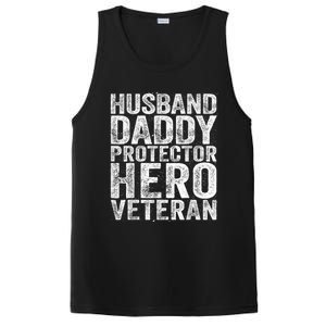 Men Husband Daddy Protector Hero Veteran PosiCharge Competitor Tank