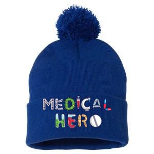 Medical Hero Doctor Nurse Cool Gift Pom Pom 12in Knit Beanie