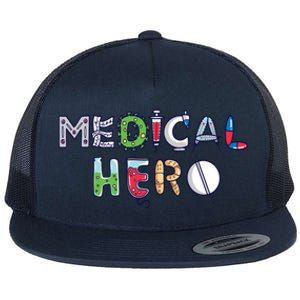 Medical Hero Doctor Nurse Cool Gift Flat Bill Trucker Hat