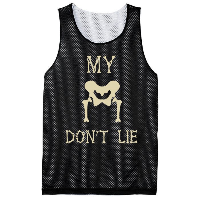 My Hips DonT Lie Dancer Gift Skeleton Bone Xray Dad Joke Mesh Reversible Basketball Jersey Tank