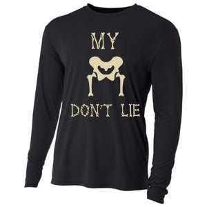 My Hips DonT Lie Dancer Gift Skeleton Bone Xray Dad Joke Cooling Performance Long Sleeve Crew