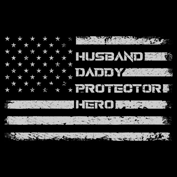 Menss Husband Daddy Protector Hero I Fathers Day Flag 16 in Basic Backpack