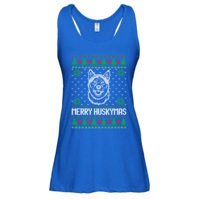 Merry Huskymas Dogs Christmas Family Matching Husky Dog Xmas Gift Ladies Essential Flowy Tank