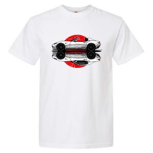 My Hand Drawing Of Nd Rf Japanese Roadster Sports Car With Flag Background Garment-Dyed Heavyweight T-Shirt