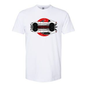 My Hand Drawing Of Nd Rf Japanese Roadster Sports Car With Flag Background Softstyle CVC T-Shirt