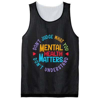 Mental Health Dont Judge You Dont Understand Aware Mesh Reversible Basketball Jersey Tank