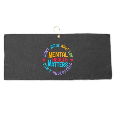 Mental Health Dont Judge You Dont Understand Aware Large Microfiber Waffle Golf Towel