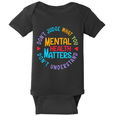 Mental Health Dont Judge You Dont Understand Aware Baby Bodysuit