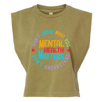 Mental Health Dont Judge You Dont Understand Aware Garment-Dyed Women's Muscle Tee