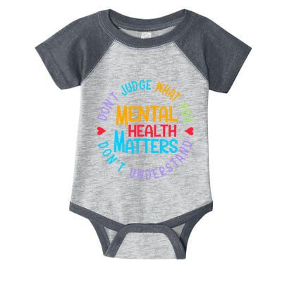 Mental Health Dont Judge You Dont Understand Aware Infant Baby Jersey Bodysuit