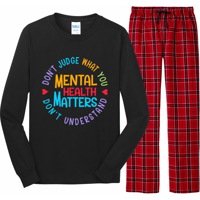 Mental Health Dont Judge You Dont Understand Aware Long Sleeve Pajama Set