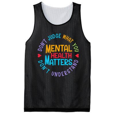 Mental Health Dont Judge You Dont Understand Aware Mesh Reversible Basketball Jersey Tank