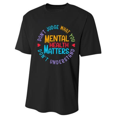 Mental Health Dont Judge You Dont Understand Aware Performance Sprint T-Shirt