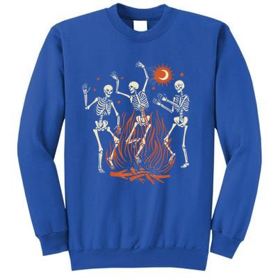 Mystical Halloween Dancing Skeletons Gift Tall Sweatshirt