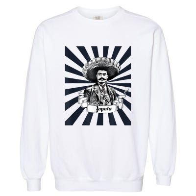 Mexican Hero Emiliano Zapata Garment-Dyed Sweatshirt