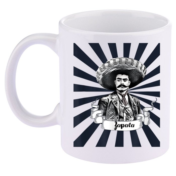 Mexican Hero Emiliano Zapata 11oz C Handle Ceramic Mug
