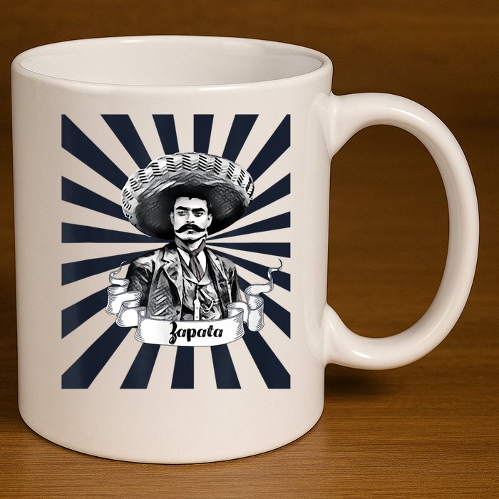 Mexican Hero Emiliano Zapata 11oz C Handle Ceramic Mug
