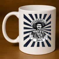 Mexican Hero Emiliano Zapata 11oz C Handle Ceramic Mug