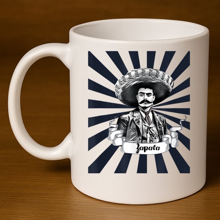 Mexican Hero Emiliano Zapata 11oz C Handle Ceramic Mug