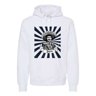 Mexican Hero Emiliano Zapata Premium Hoodie