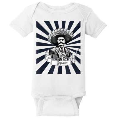 Mexican Hero Emiliano Zapata Baby Bodysuit