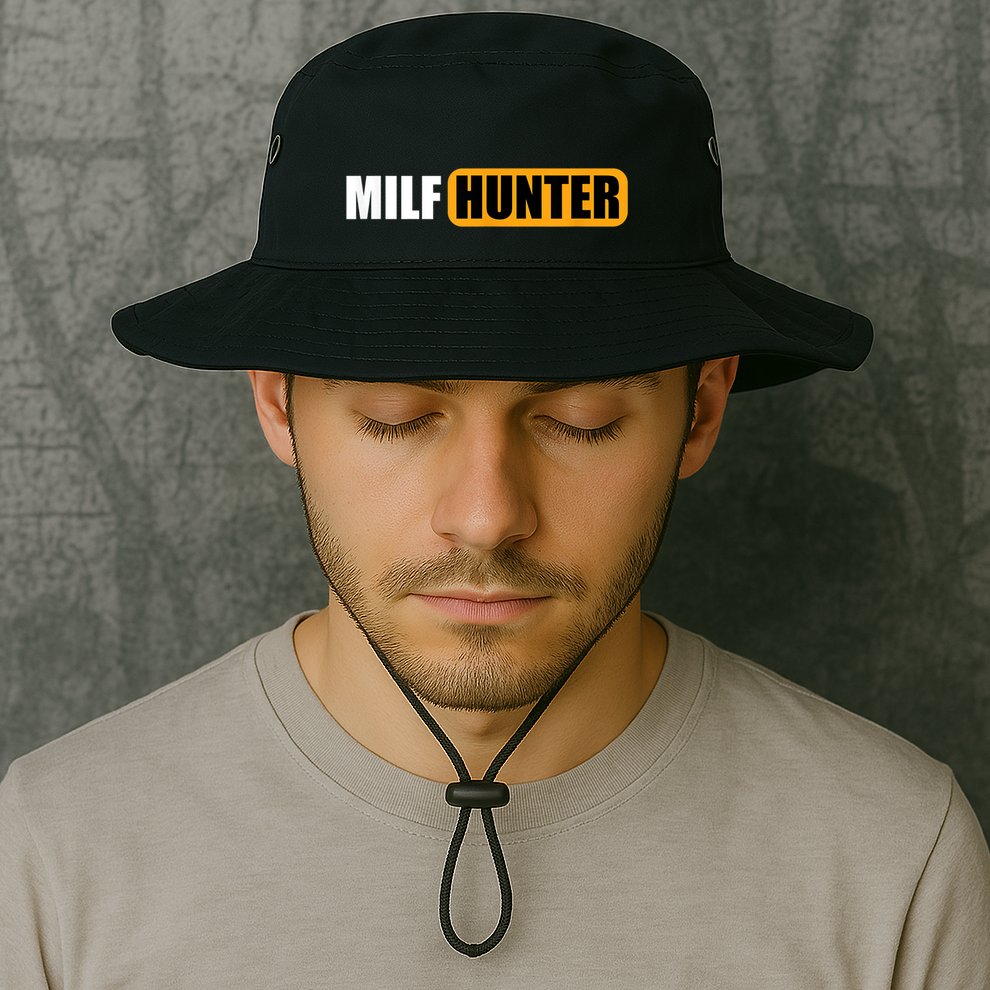 MILF HUNTER Erotic Gift For Adults Bucket Hat