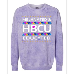 Melanated HBCU Educated Colorblast Crewneck Sweatshirt