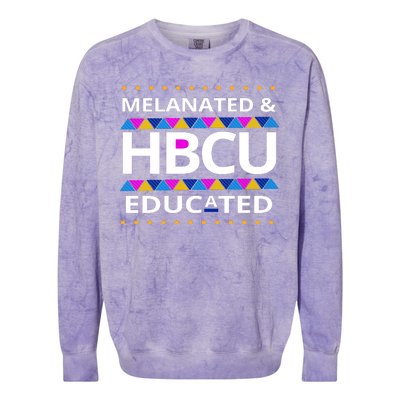 Melanated HBCU Educated Colorblast Crewneck Sweatshirt