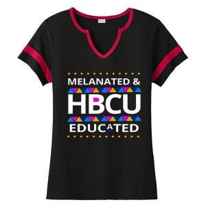 Melanated HBCU Educated Ladies Halftime Notch Neck Tee