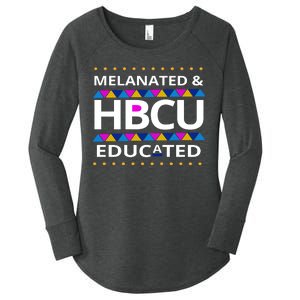 Melanated HBCU Educated Women's Perfect Tri Tunic Long Sleeve Shirt