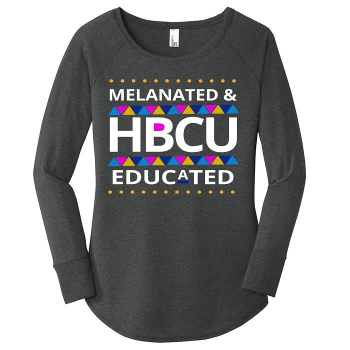 Melanated HBCU Educated Women's Perfect Tri Tunic Long Sleeve Shirt